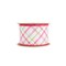LaRibbons Wired Ribbon | White w/ Pastel Pink and Green Bias Plaid | 10 Yard Roll